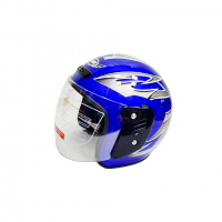 Шлем открытый CONCORD XZH03 синий глянец (с рисунком) РАЗМЕР M